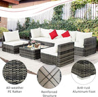 Tangkula 7 Pieces Wicker Patio Furniture Set, All-Weather Outdoor Rattan - Image 7