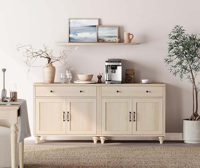 WAMPAT Farmhouse TV Stand for 75 inch TV - Image 3