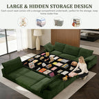 Upgrade Boneless Couch with Storage, Extra Deep&High Seat Modular Sectional - Image 4