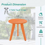HDPS Outdoor Side Table, Small Round Side Table Weather-Resistant, Outdoor Side - Image 3