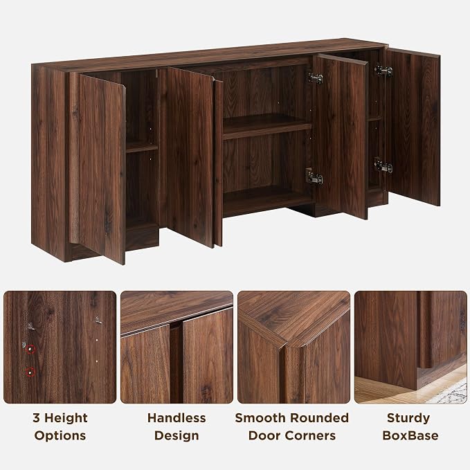 JXQTLINGMU 66" Large Sideboard Buffet Cabinet - Image 5