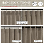 Dark Flax 70 Inch Extra Wide Curtains 90 Inches Long - Image 5