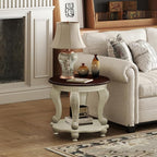 LKTART Round End Table, Victorian Vintage End Tables - Image 2
