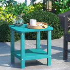 SERWALL Double Adirondack Side Table End Table Set of 6- Tiffany - Image 5