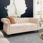 QHITTY 2 Piece Living Room Set, Sectional Chesterfield Sofa Chair Contemporary - Image 8
