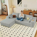 95" Cloud Sectional Couch with L-Shape Chaise, Modular Comfy Sofa Chaise Longue by ODUWA