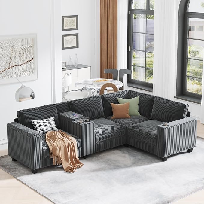Ball & Cast 105.5" L-Shaped Sectional Sofa Bed by BallCast