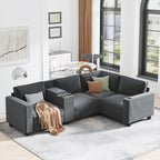 Ball & Cast 105.5" L-Shaped Sectional Sofa Bed by BallCast
