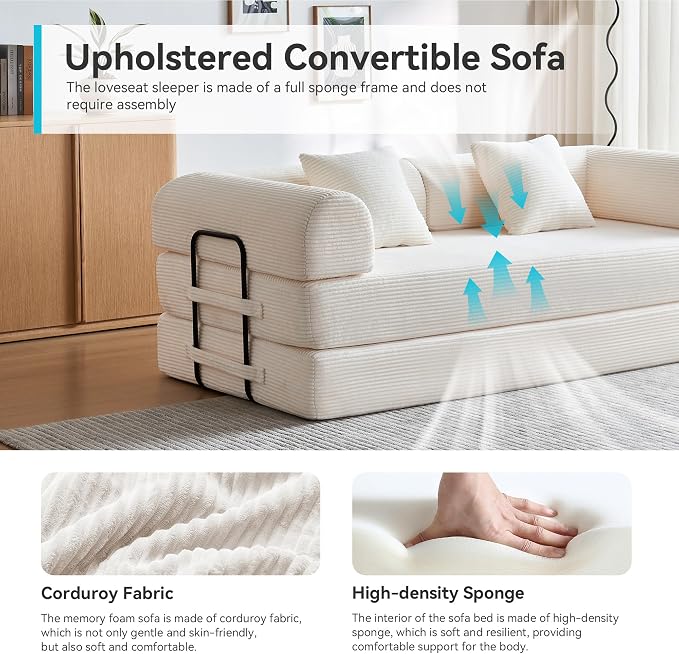 Convertible Folding Couch, 5-in-1 Futon Sofa - Image 6