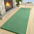 2x8 Runner Rug for Hallway, Long Runner Rugs Non Slip, Matte Green | Soft - Image 3