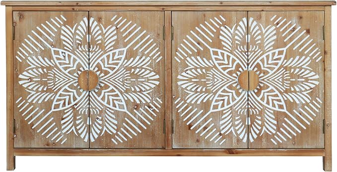 LKTART 60" Sideboard Buffet Cabinet, Vintage Accent Credenza Storage - Image 6