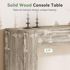 Solid Wood Console Table, 63-Inch Farmhouse Sofa Table Behind Couch - Image 5