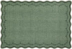 GarveeHome Scalloped Entryway Rug 2x3 Green Washable Front Door Entry Rug | - Image 8