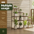 Bamworld Tall Plant Stand Indoor Wood Plant Shelf Outdoor Tiered Plant Rack - Image 4