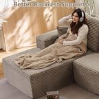 107" Cloud Modular Sectional Couches, Modern Convertible U Shaped Couch - Image 4