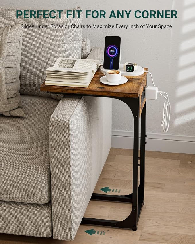 C-Shaped Side Table for Couch - Image 5