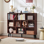 LEYAOYAO 10 Cube Bookshelf, 3 Tier Vintage 55" Wide Bookcase - Image 3