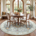 RELEANY Washable Area Rug, Round 7ft, Water Repellent, Pet Friendly, Vintage by RELEANY