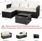 Shintenchi 4 Pieces Patio Furniture Sets, Outdoor Sofa Patio Sectional Sets All - Image 4