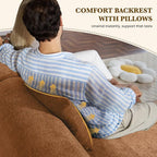 158" U Shaped Convertible Modular Couch, Cloud Couch Sectional - Image 5