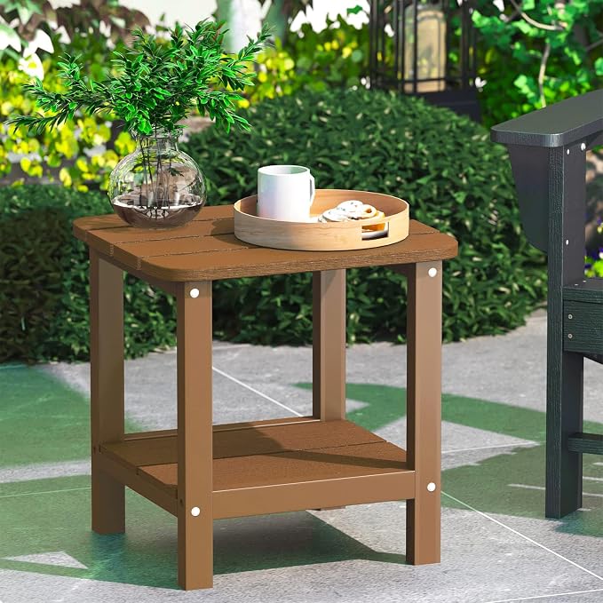 SERWALL Double Adirondack Side Table Rectangular End Table Set of 4 - Image 5