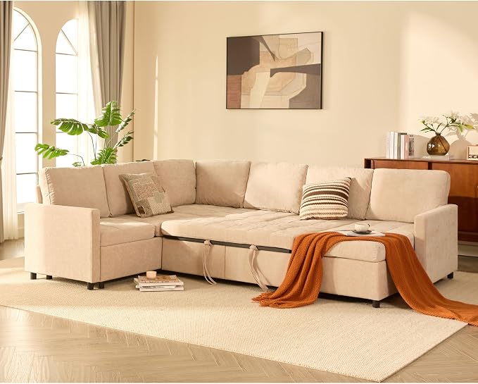 GOSUHI 107" Sleeper Sofa, Set of Modular Pieces - Image 8