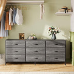 Huuger Long Dresser for Bedroom, 55 Inch TV Stand for 55, 60 Inch TV, - Image 5