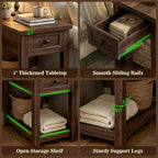 Narrow End Table Set of 2 with Charging Station - Image 8