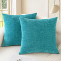 CaliTime Decorative Couch Throw Pillow Covers 16 X 16 Inches Lake Blue | Pack by CaliTime