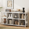 8 Cube Storage Organizer Bookshelf, Industrial Horizontal Bookcase, Accent by Unknown