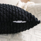 Set of 4 Black Decorative Throw Pillow Covers 12x20 Inch Corduroy Pillow Covers - Image 4