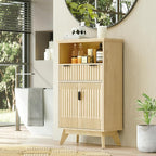 Fatmok Buffet Cabinet with Storage Seto of 2, Wood Buffet Sideboard Console - Image 6