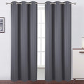 Blackout Curtains 42 x 95 inch/Dark Grey Curtains Set of 2 Panels/Thermal by Lemomo