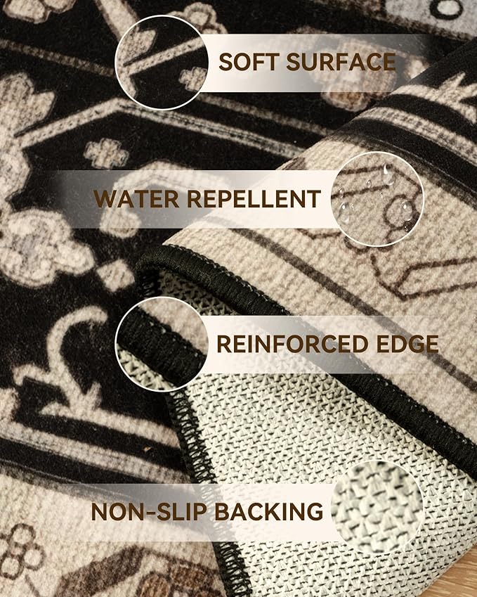 RELEANY Washable Area Rug, Runner 2'x10', Water Repellent, Pet Friendly - Image 5
