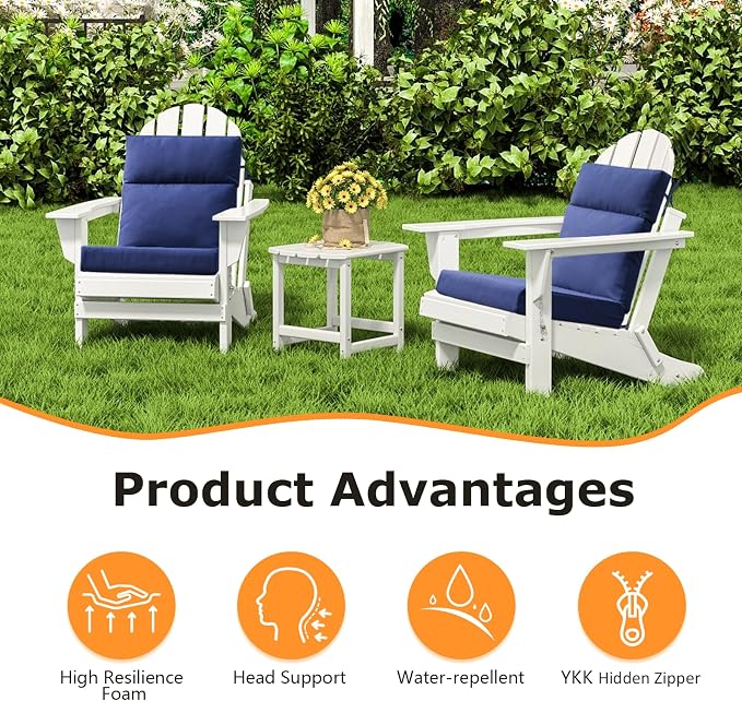 Unimatta Outdoor High Back Chair Cushion Seat Pads, 44 x 21 Inch - Image 2