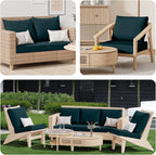 8Pcs Outdoor Cushion Covers, Stretch Patio Furniture Couch Chair Slipcovers | - Image 9