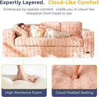 MAXYOYO 3 Seater Sofa for Living Room, Tufted Boneless Couch Bubbled Sofa Couch - Image 5