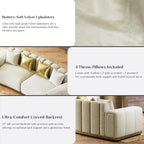 Oversized Velvet Chesterfield Couch - Image 3