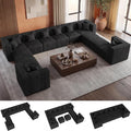 MONVANE Modular Sectional Sofa, Oversized 12 Seat Convertible U Shaped Couch by MONVANE