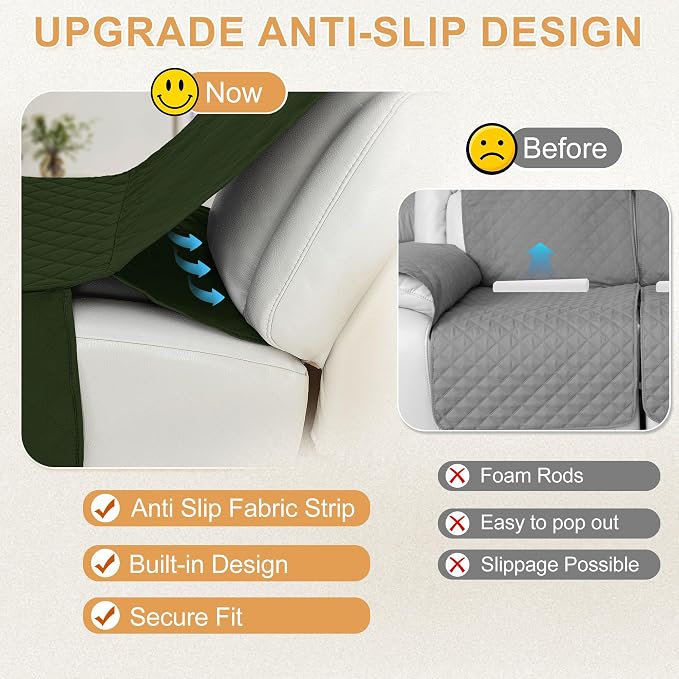 HDCAXKJ 100% Waterproof Reclining Sectional Couch Covers L Shape Recliner Sofa - Image 4