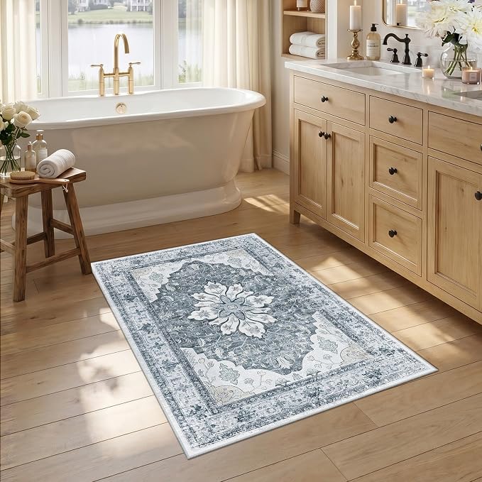 RELEANY Washable Area Rug, Small 2'6"x4', Water Repellent, Pet Friendly by RELEANY