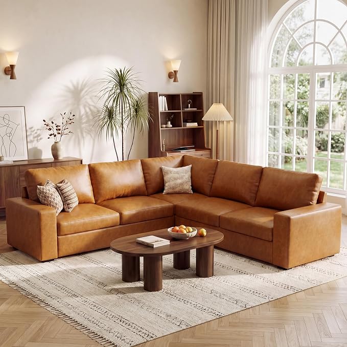 ABCASA Oversized Modular V Shaped Sectional Couches by ABCASA