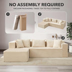 Hetoy Oversized L Shape Modular Sofa, Soft Modular Sectional Couch - Image 3
