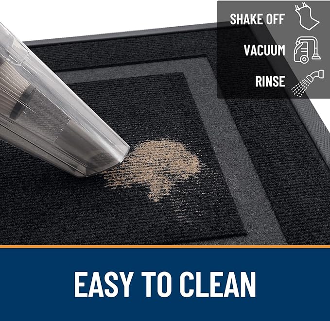 OLANLY Front Door Mat Outside 59x23, All-Season Heavy-Duty Rubber Doormat | - Image 6