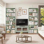 FOTOSOK 6-Tier Open Bookcase and Bookshelf Set of 2, Freestanding Display - Image 3