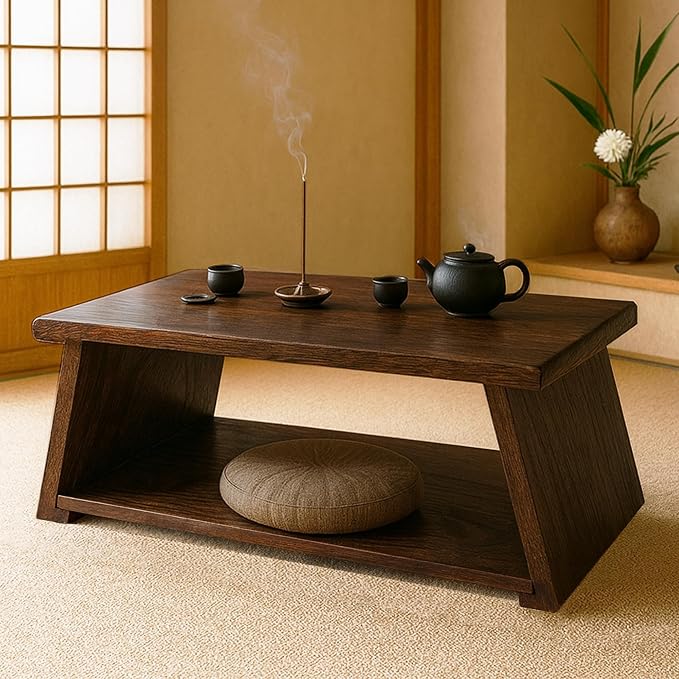 Japanese Low Floor Table Folding Coffee Tables by Unknown