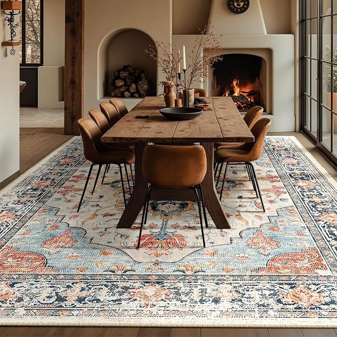 RELEANY Washable Area Rug, Large 10'x14', Water Repellent, Pet Friendly - Image 4