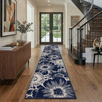 Findosom Hallway Runner Rug 2x10, Non Slip High-Low Textured Floral Washable - Image 7