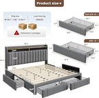 EnHomee Upholstered King Size Bed Frame - Image 2