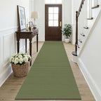 KOZYFLY Cotton Runners Rugs for Hallway 3x10, Wide Washable Runner Rug by KOZYFLY